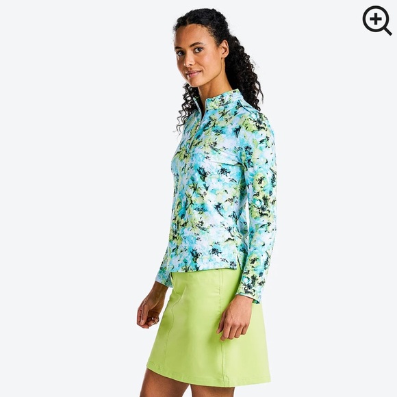 NVO Laurisa Long Sleeve Mock Curacao Blue - Picture 6 of 7